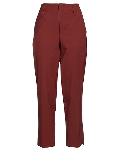 CLAUDIE Casual trouser Burgundy 53% Polyester, 43% Virgin Wool, 4% Elastane