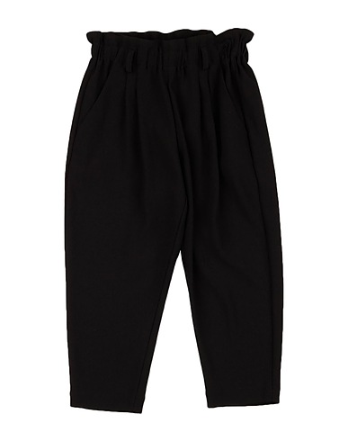 DONDUP パンツ ブラック レーヨン 56% / ポリエステル 44%