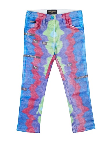 DOLCE&GABBANA Denim trousers Purple 98% Cotton, 2% Elastane