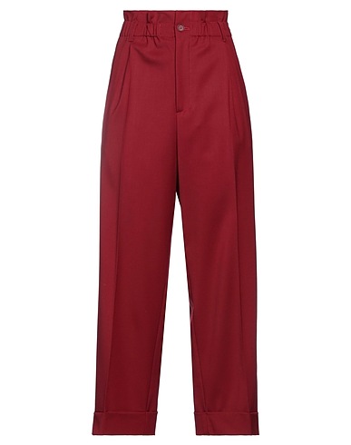 P.A.R.O.S.H. Casual trouser Brick red 97% Wool, 3% Elastane