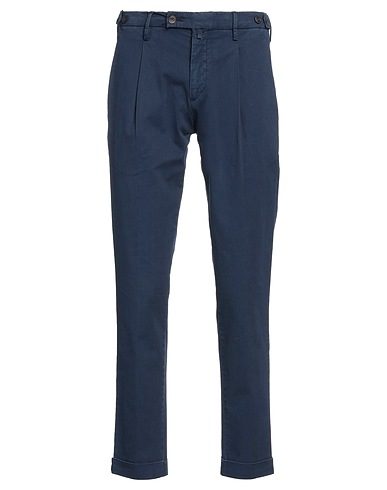 MICHAEL COAL Casual trouser Navy blue 98% Cotton, 2% Elastane