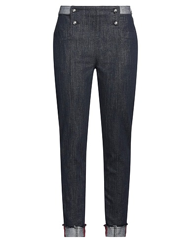 MAX&Co. Denim trousers Blue 72% Cotton, 16% Viscose, 10% Elastic fibres, 2% Metallic fiber