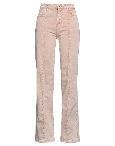 MAX&Co. Denim trousers Light brown 98% Cotton, 2% Elastane