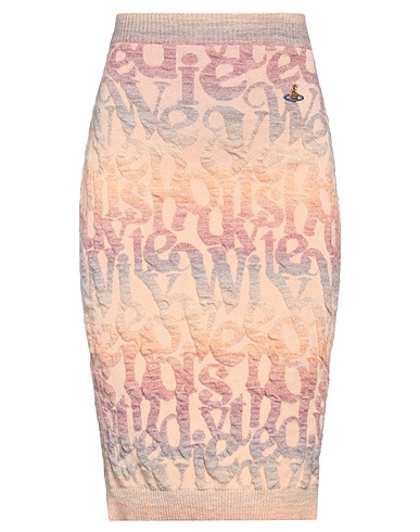 VIVIENNE WESTWOOD Gonna midi Beige 45% Acrilico, 25% Viscosa, 19% Lana Vergine, 11% Poliestere