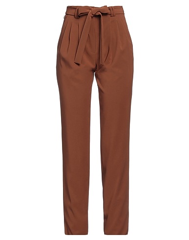 JIJIL Casual trouser Brown 88% Polyester, 12% Elastane