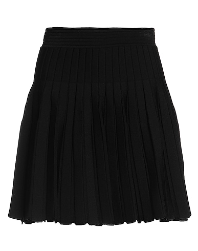 BALMAIN Mini skirt Black 52% Viscose, 19% Polypropylene, 12% Synthetic fibers, 9% Cotton, 8% Polyamide