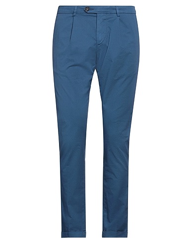 CAMOUFLAGE AR AND J. Casual trouser Blue 97% Cotton, 3% Elastane