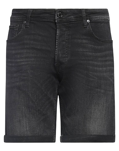 JACK & JONES Denim shorts Black 67% Cotton, 14% Modal, 10% Organic cotton, 6% Polyester, 3% Elastane