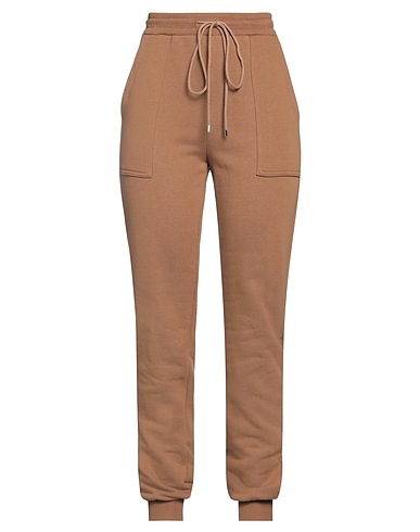 BRAND UNIQUE Casual pants Brown 100% Cotton