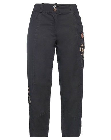 SAVE THE QUEEN Casual pants Black 65% Viscose, 32% Cotton, 3% Elastane