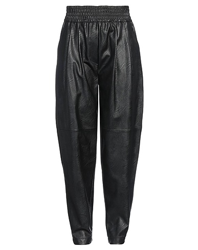 FLOOR Casual trouser Black 66% Polyurethane, 34% Viscose