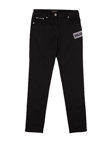 DOLCE&GABBANA Denim trousers Black 98% Cotton, 2% Elastane, Natural Stone, Polyurethane, Aluminium