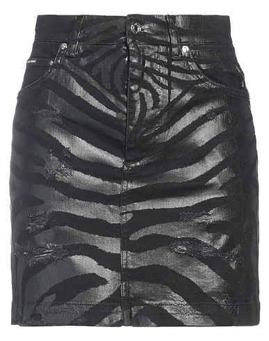 DOLCE&GABBANA Mini skirt Black 98% Cotton, 2% Elastane