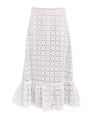 MICHAEL MICHAEL KORS Midi skirt White 100% Cotton
