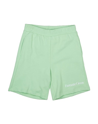 MSGM Shorts & Bermuda Light green 100% Organic cotton