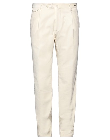 TAGLIATORE Casual trouser Ivory 98% Cotton, 2% Elastane