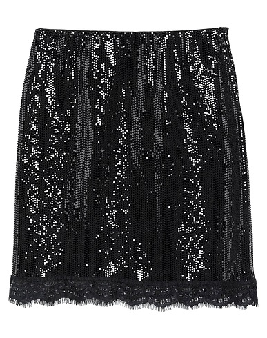 POEMS ROMA Mini skirt Black 93% Nylon, 4% Elastane, 3% Other Fibres