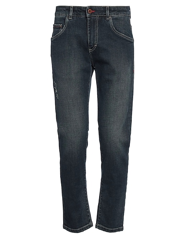 CAMOUFLAGE AR AND J. Denim trousers Blue 98% Cotton, 2% Elastane