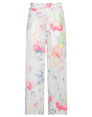 HAPPINESS Casual trouser Light grey 91% Polyester, 9% Polyamide