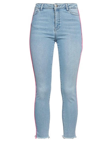 SHOPART Denim trousers Blue 98% Cotton, 2% Elastane