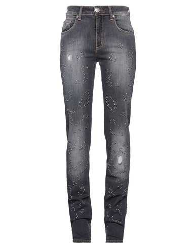 ANGELO MARANI Denim pants Black 98% Cotton, 2% Elastane