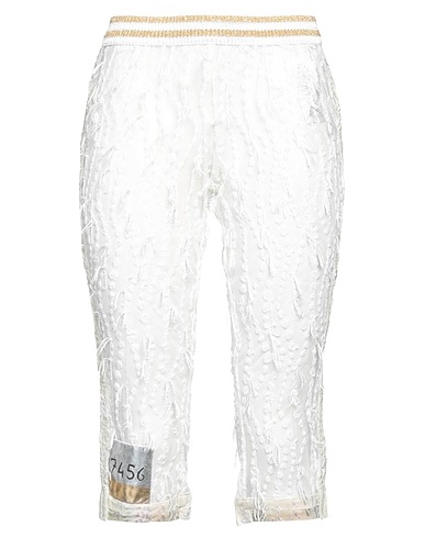 ELISA CAVALETTI by DANIELA DALLAVALLE Casual trouser White 98% Polyester, 2% Elastane