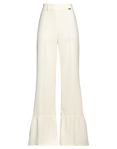 SCEE by TWINSET Casual trouser Cream 100% Polyester