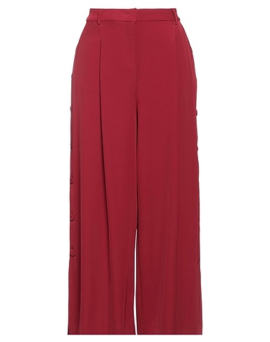 MANILA GRACE Casual trouser Brick red 96% Polyester, 4% Elastane