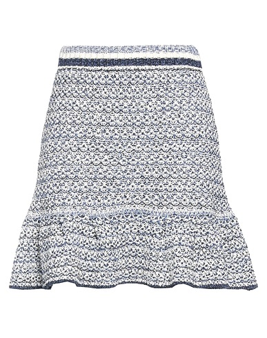 PINKO Mini skirt Blue 38% Cotton, 38% Acrylic, 24% Polyester