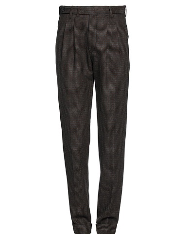 MICHAEL COAL Pantalone Marrone 100% Lana Vergine