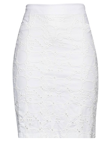 ELISA CAVALETTI by DANIELA DALLAVALLE Mini skirt White 72% Cotton, 26% Polyester, 2% Elastane