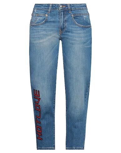 ONEDRESS ONELOVE Denim trousers Blue 98% Cotton, 2% Elastane