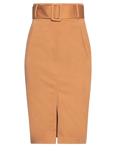 ACTITUDE by TWINSET Midi skirt Camel 97% Cotton, 3% Elastane