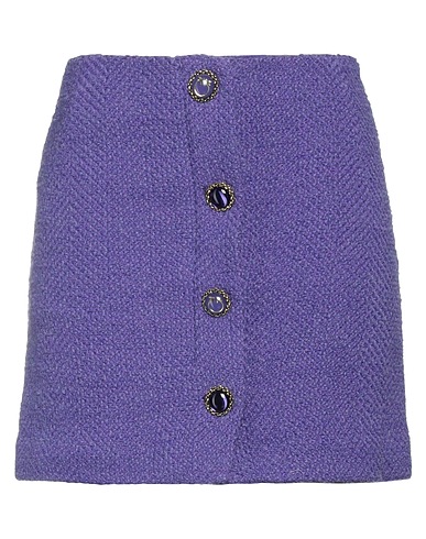 PINKO Mini skirt Purple 38% Cotton, 23% Acrylic, 23% Wool, 16% Polyester