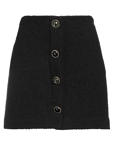 PINKO Mini skirt Black 38% Cotton, 23% Acrylic, 23% Wool, 16% Polyester
