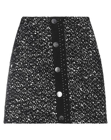MONCLER Mini skirt Black 27% Wool, 24% Polyester, 22% Polyamide, 18% Acrylic, 9% Cotton