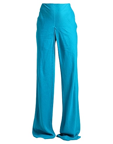 ALBERTA FERRETTI Casual pants Deep teal 60% Linen, 37% Viscose, 3% Elastane