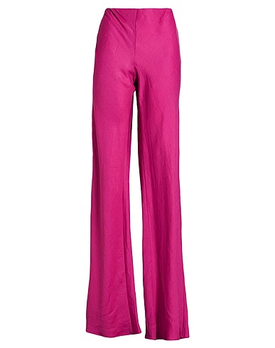ALBERTA FERRETTI Casual trouser Mauve 60% Linen, 37% Viscose, 3% Elastane