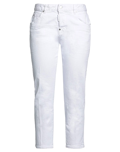 DSQUARED2 Pantalone Bianco 97% Cotone, 3% Elastan