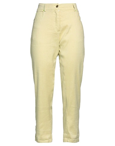 MOMONÍ Pantalone Verde chiaro 53% Lino, 45% Cotone, 2% Elastan