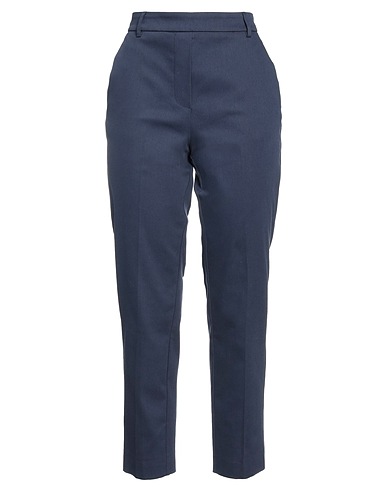 MP MASSIMO PIOMBO Casual trouser Midnight blue 73% Cotton, 24% Polyester, 3% Elastane