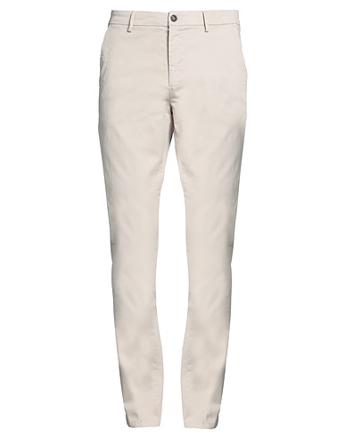 MP MASSIMO PIOMBO Casual pants Light grey 97% Cotton, 3% Elastane