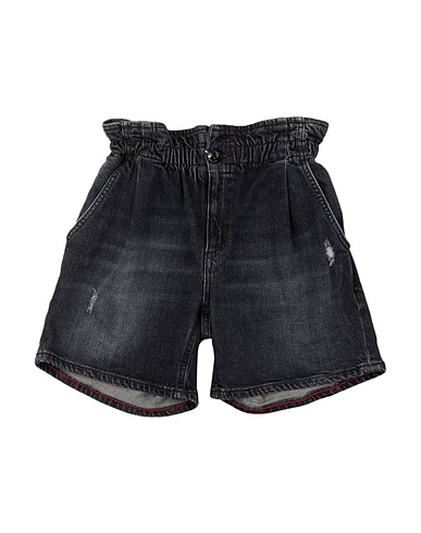 DONDUP Denim shorts Black 98% Cotton, 2% Elastane
