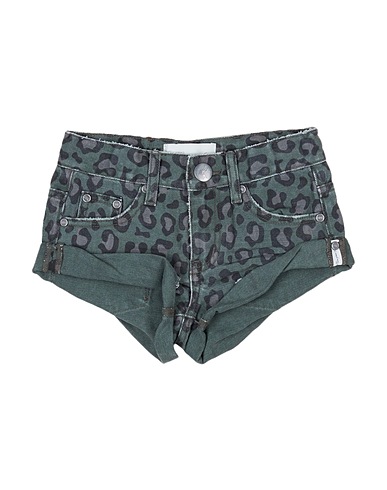 ONE TEASPOON Denim shorts Military green 100% Cotton