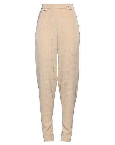 JACQUEMUS Pantalone Beige 57% Viscosa, 43% Seta