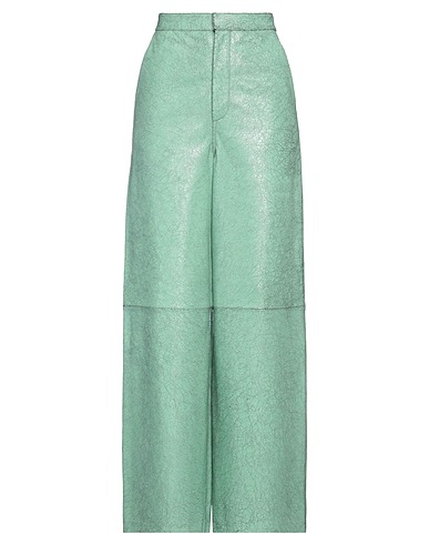 REMAIN BIRGER CHRISTENSEN Casual trouser Sage green 100% Lambskin