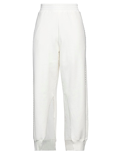 MM6 MAISON MARGIELA Pantalone Bianco 100% Cotone, Elastan, Alluminio