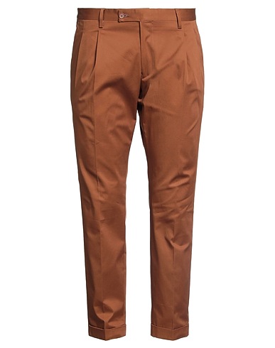DUCKING Casual trouser Brown 97% Cotton, 3% Elastane