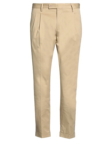 DUCKING Casual pants Beige 97% Cotton, 3% Elastane
