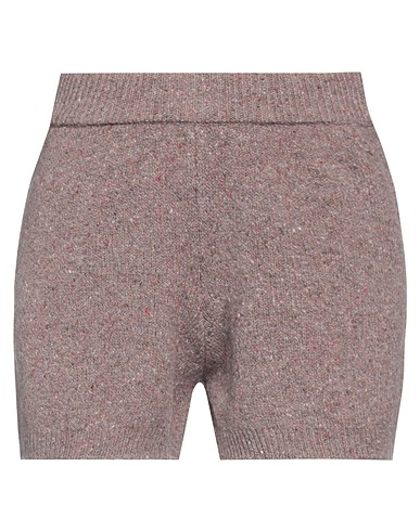 VICOLO Shorts & Bermuda Taupe 66% Wool, 32% Polyamide, 2% Elastane